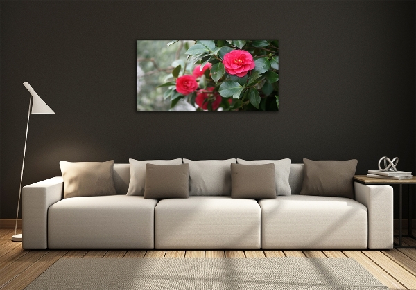 Cuadro de cristal templado moderno horizontal Camelia