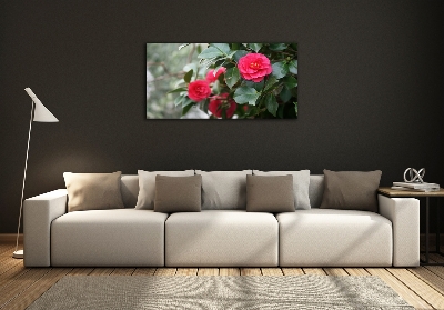 Cuadro de cristal templado moderno horizontal Camelia