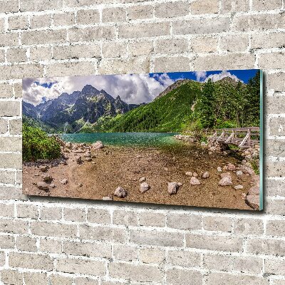 Foto obraz szklany Jezioro w górach