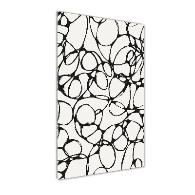 Fotocuadro de cristal elegante para hogar vertical Círculos caóticos