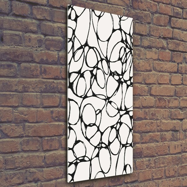 Fotocuadro de cristal elegante para hogar vertical Círculos caóticos