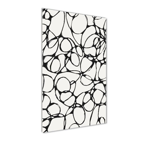 Fotocuadro de cristal elegante para hogar vertical Círculos caóticos