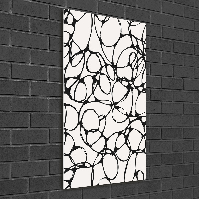 Fotocuadro de cristal elegante para hogar vertical Círculos caóticos