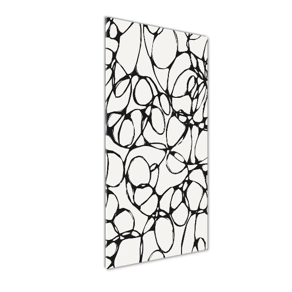 Fotocuadro de cristal elegante para hogar vertical Círculos caóticos