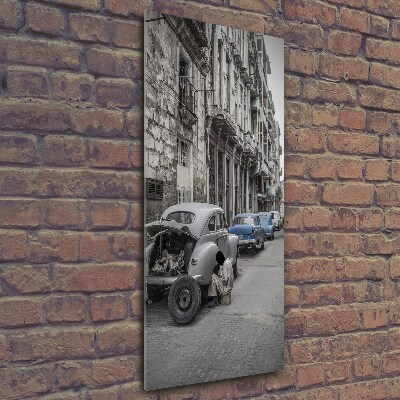 Fotocuadro de cristal elegante para hogar vertical la Habana