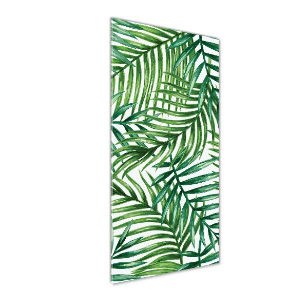Cuadro de vidrio templado 4mm para pared vertical hojas de palma