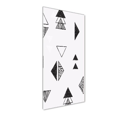 Fotocuadro de cristal elegante para hogar vertical Fondo de triángulos