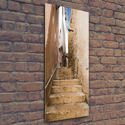 Fotocuadro de cristal elegante para hogar vertical Las calles de Israel