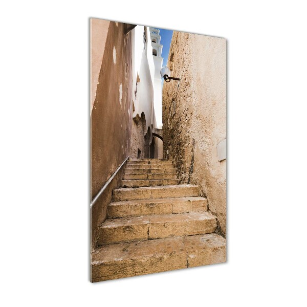 Fotocuadro de cristal elegante para hogar vertical Las calles de Israel