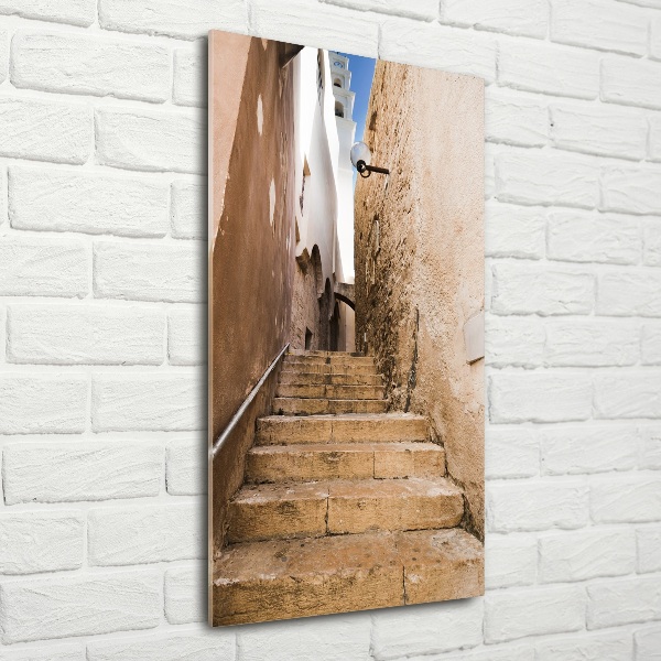 Fotocuadro de cristal elegante para hogar vertical Las calles de Israel