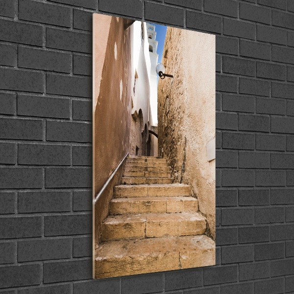 Fotocuadro de cristal elegante para hogar vertical Las calles de Israel