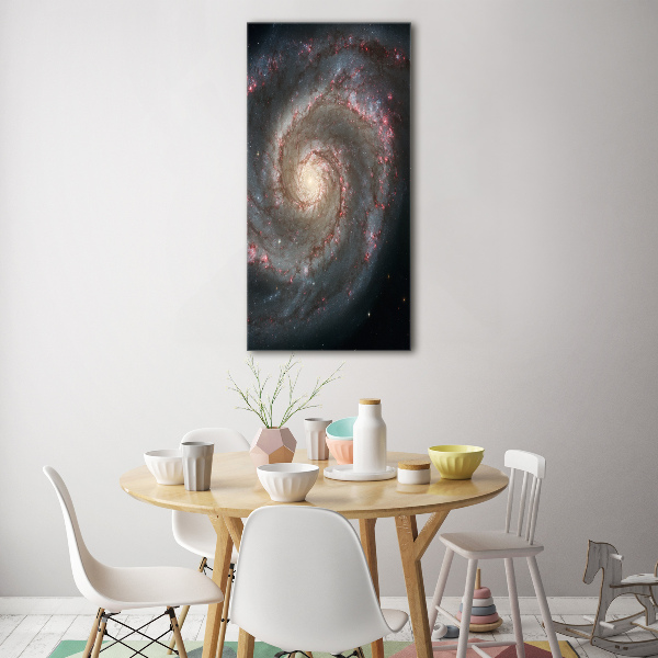 Cuadro decorativo en cristal con canto pulido vertical Nebulosa