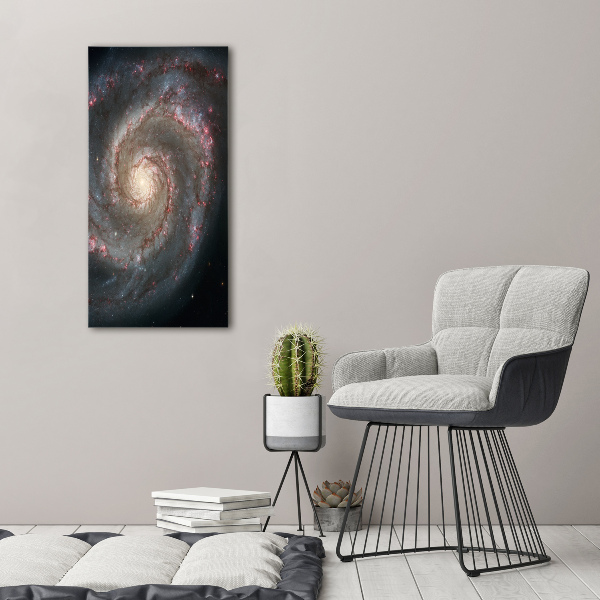Cuadro decorativo en cristal con canto pulido vertical Nebulosa
