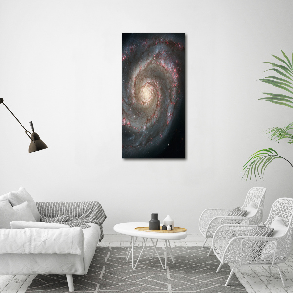 Cuadro decorativo en cristal con canto pulido vertical Nebulosa