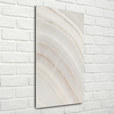 Cuadro decorativo en cristal con canto pulido vertical Fondo de mármol