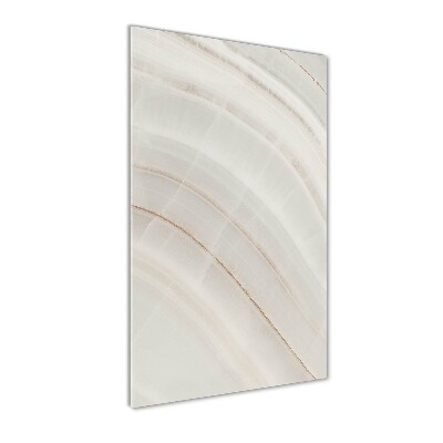 Cuadro decorativo en cristal con canto pulido vertical Fondo de mármol