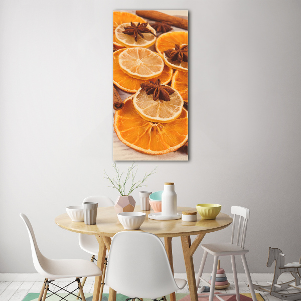 Cuadro de vidrio templado 4mm para pared vertical El olor de la Navidad