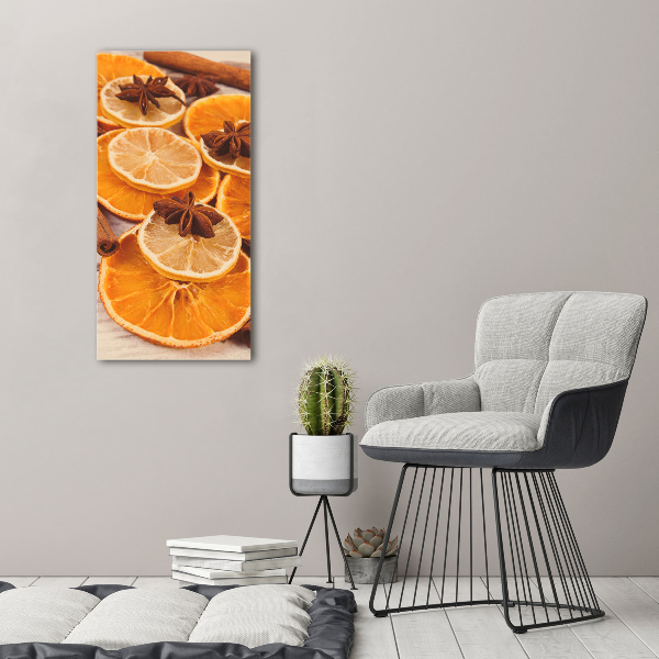 Cuadro de vidrio templado 4mm para pared vertical El olor de la Navidad