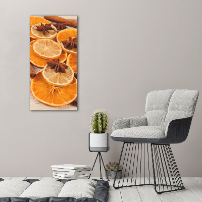 Cuadro de vidrio templado 4mm para pared vertical El olor de la Navidad