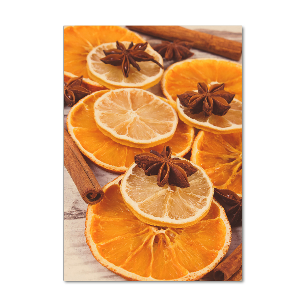 Cuadro de vidrio templado 4mm para pared vertical El olor de la Navidad