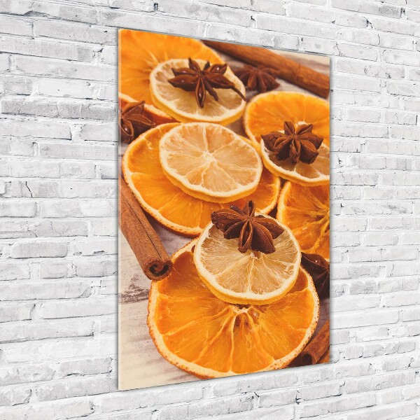 Cuadro de vidrio templado 4mm para pared vertical El olor de la Navidad