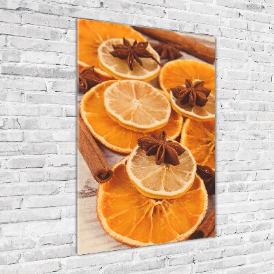 Cuadro de vidrio templado 4mm para pared vertical El olor de la Navidad