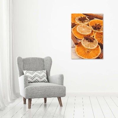 Cuadro de vidrio templado 4mm para pared vertical El olor de la Navidad