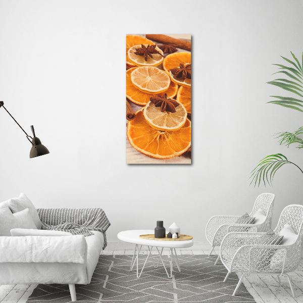 Cuadro de vidrio templado 4mm para pared vertical El olor de la Navidad