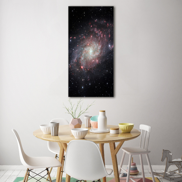 Cuadro de cristal moderno efecto brillo vertical Nebulosa
