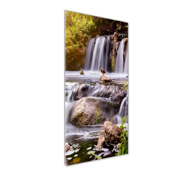 Fotocuadro de cristal elegante para hogar vertical Cascada