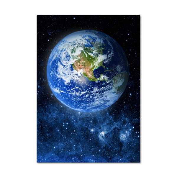 Cuadro decorativo en cristal con canto pulido vertical Globo