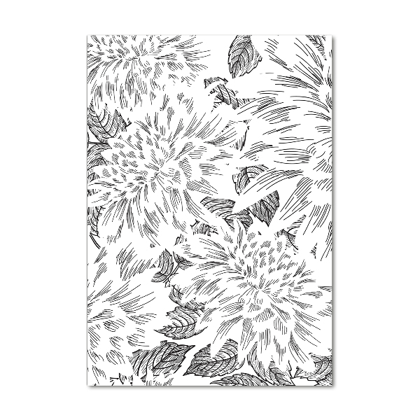 Cuadro de cristal moderno efecto brillo vertical Peonías