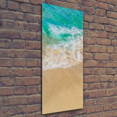 Cuadro de vidrio templado 4mm para pared vertical Playa y mar