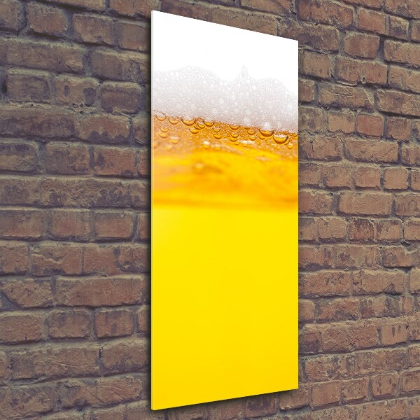Fotocuadro de cristal elegante para hogar vertical Cerveza