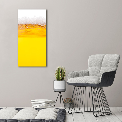 Fotocuadro de cristal elegante para hogar vertical Cerveza