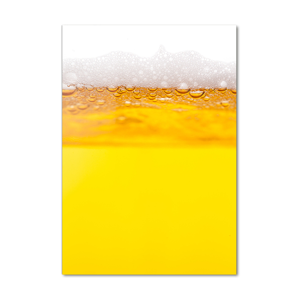 Fotocuadro de cristal elegante para hogar vertical Cerveza