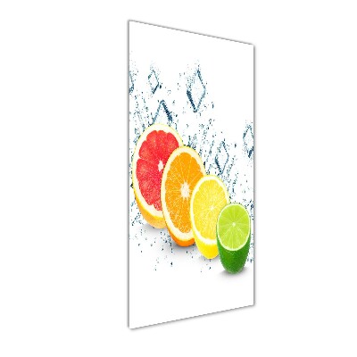 Fotocuadro de cristal elegante para hogar vertical Frutas cítricas