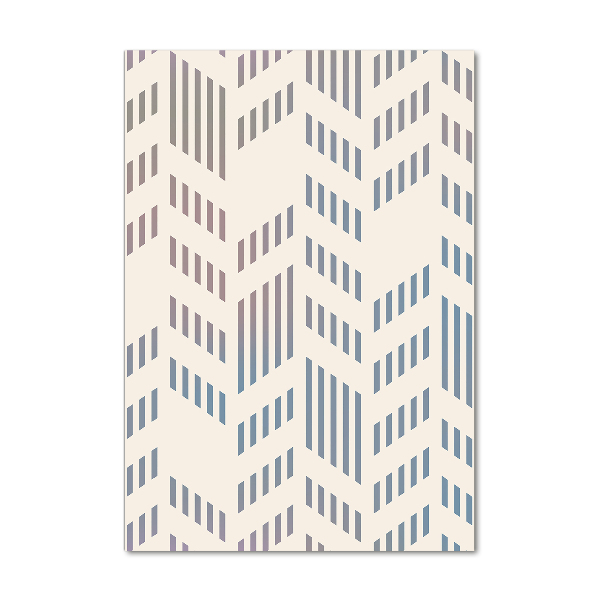 Cuadro decorativo en cristal con canto pulido vertical Fondo geométrico