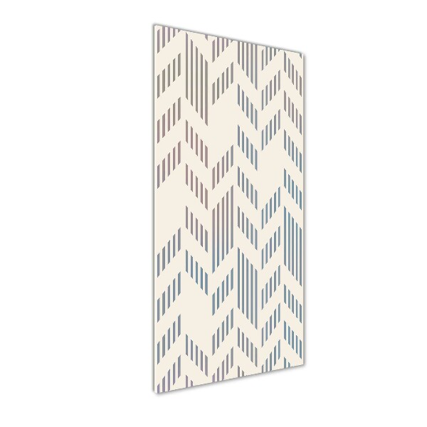 Cuadro decorativo en cristal con canto pulido vertical Fondo geométrico