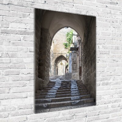 Cuadro decorativo en cristal con canto pulido vertical Jerusalén, Israel