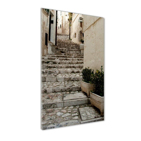 Fotocuadro de cristal elegante para hogar vertical Una calle con encanto