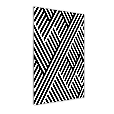 Cuadro de cristal moderno efecto brillo vertical Fondo geométrico