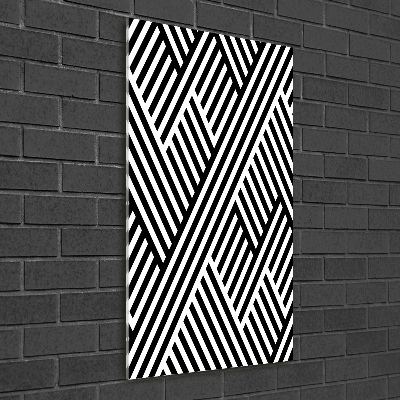 Cuadro de cristal moderno efecto brillo vertical Fondo geométrico