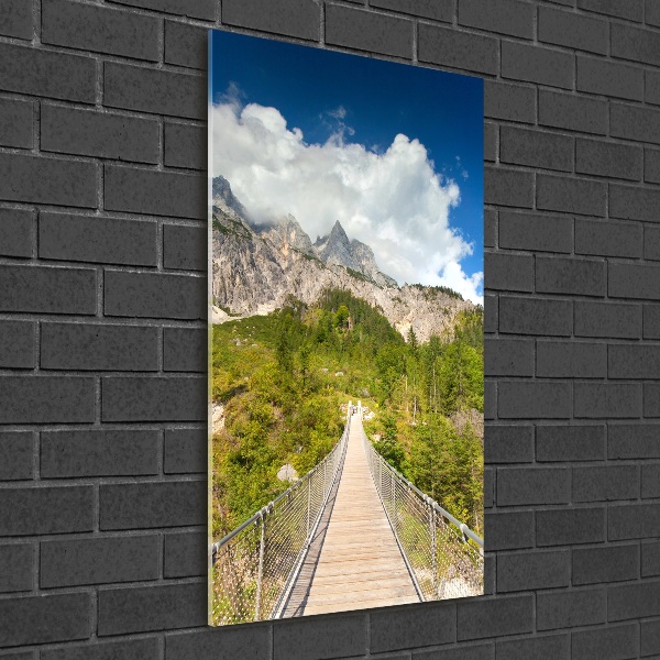 Cuadro de vidrio templado 4mm para pared vertical Puente colgante