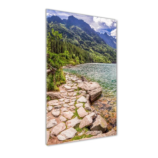 Cuadro de vidrio templado 4mm para pared vertical El ojo de mar de los montes Tatra