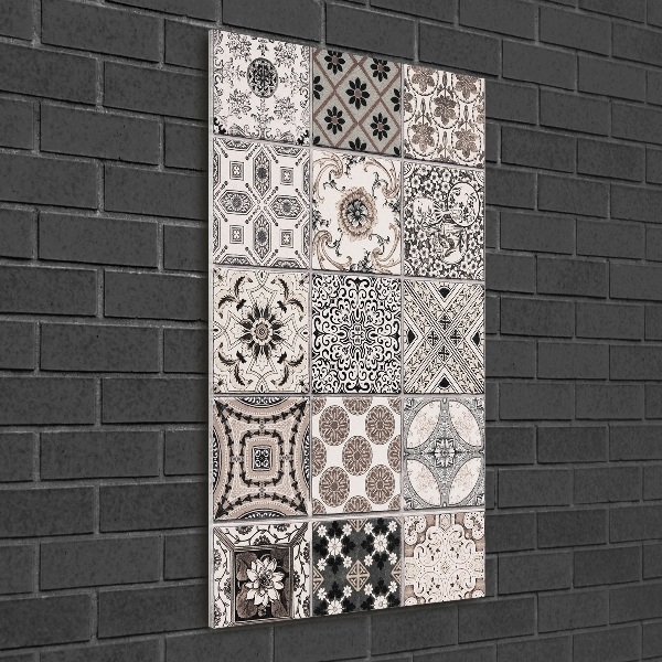 Cuadro de cristal moderno efecto brillo vertical Azulejos de cerámica