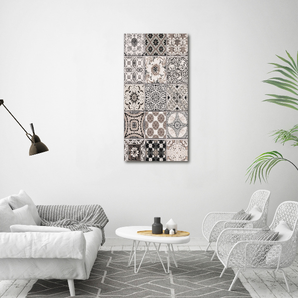 Cuadro de cristal moderno efecto brillo vertical Azulejos de cerámica