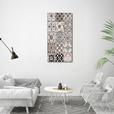 Cuadro de cristal moderno efecto brillo vertical Azulejos de cerámica