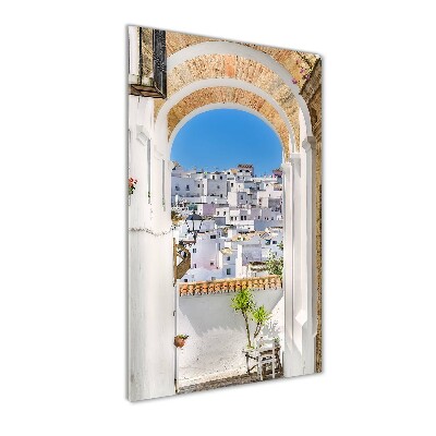 Cuadro decorativo en cristal con canto pulido vertical Andalucía España