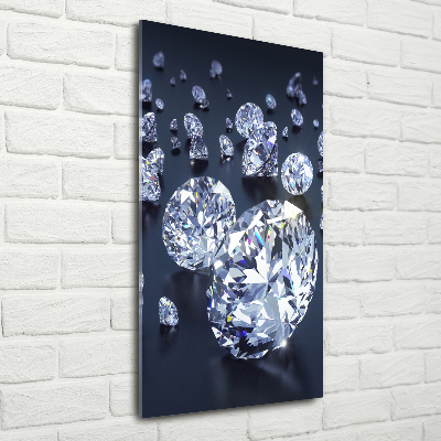 Cuadro de vidrio templado 4mm para pared vertical Diamantes